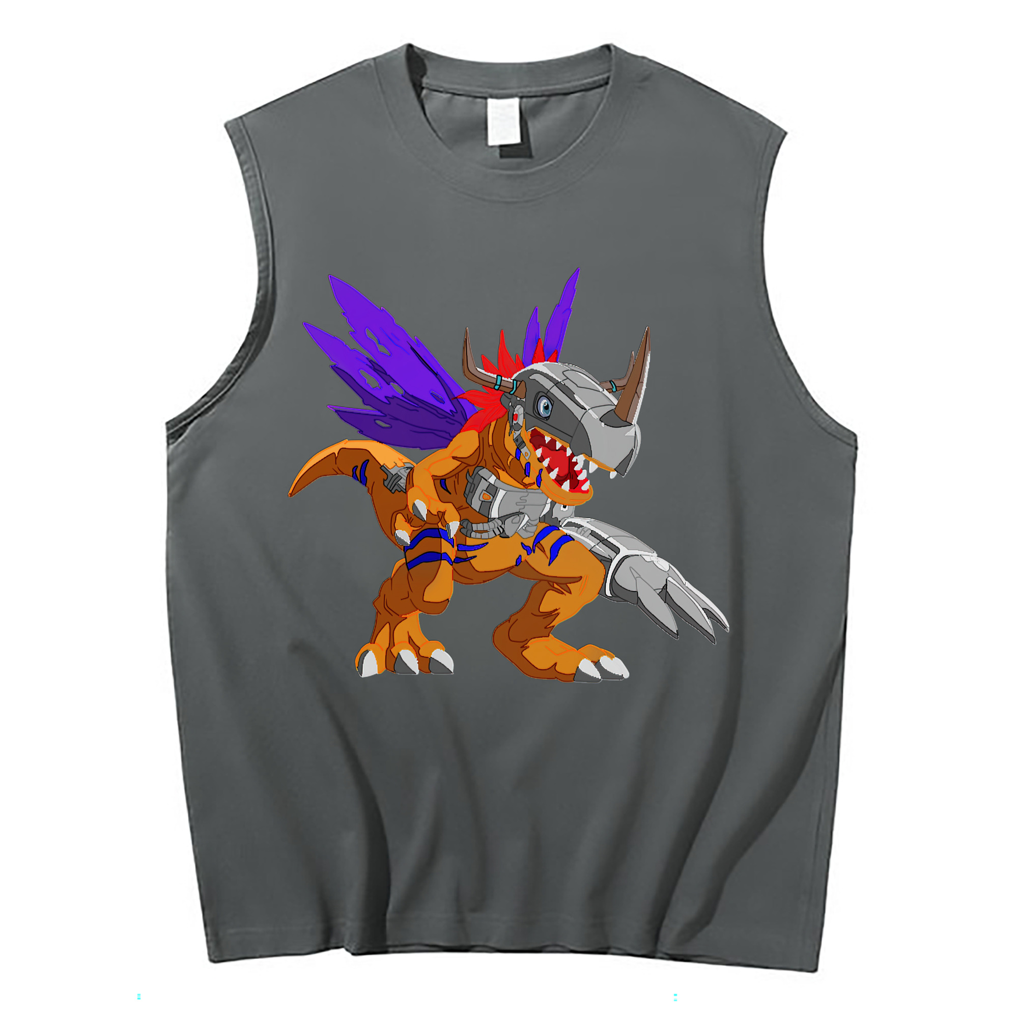 （画像用） Digimon デジタルモンスター/デジモン コットン100％タンクトップ（フロントプリント）